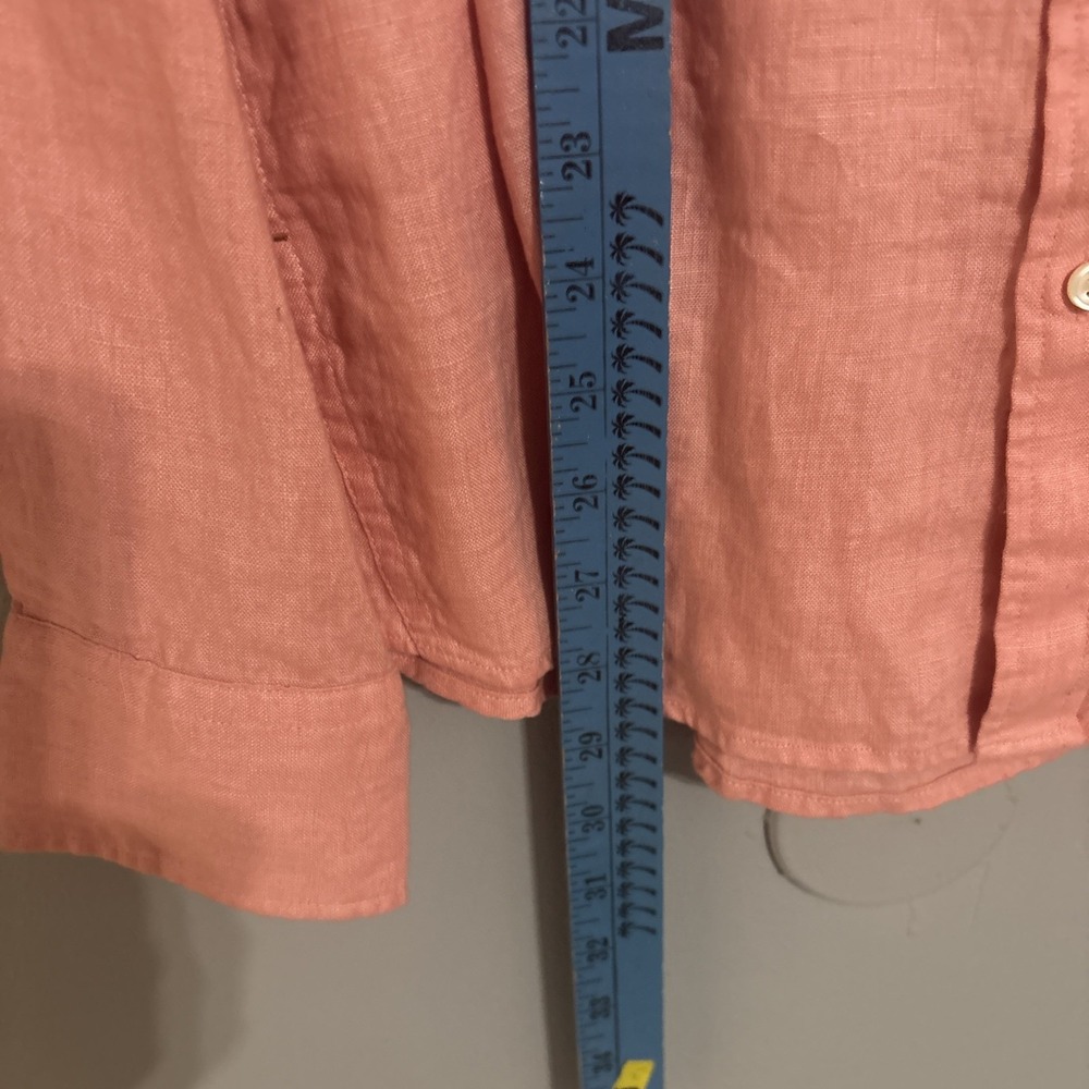 SCOTCH & SODA Men's Coral Linen Regular Fit Button-Up Shirt SZ L NWT - Picture 8 of 9